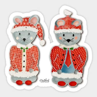 Cute mice christmas Sticker